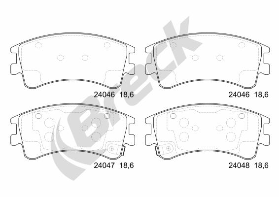 Set placute frana,frana disc 24046 00 701 10 BRECK